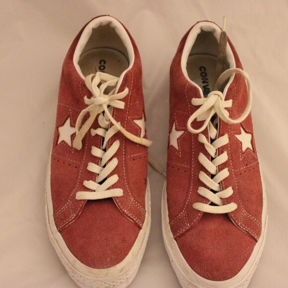 Converse One Star Ox Low Top Red Suede Men’s 10 Women’s 12 - Picture 4 of 9